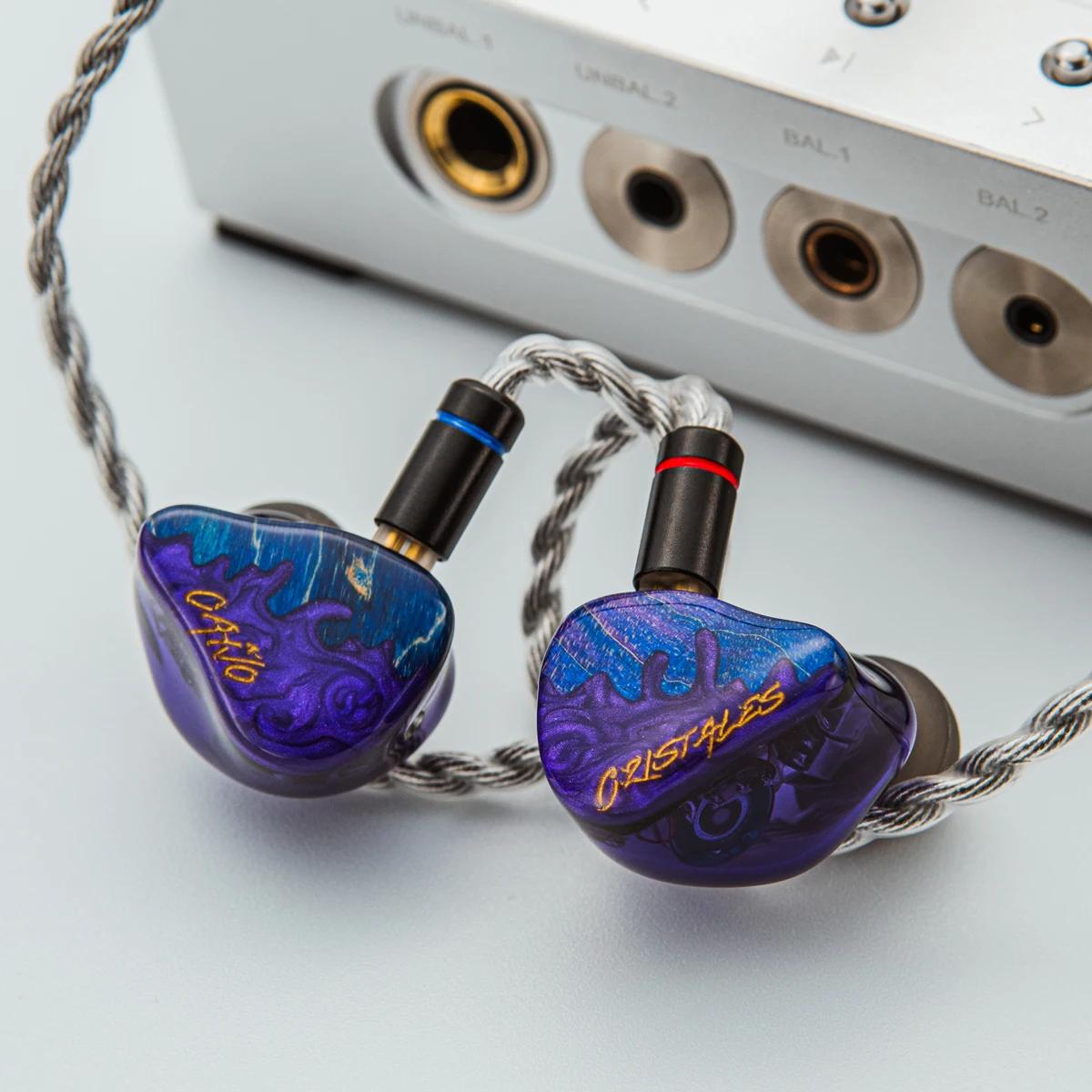 Hisenior Cano Cristales 2DD + 8BAs Moniteur intra-auriculaire Écouteurs Pilotes hybrides IEM avec câ