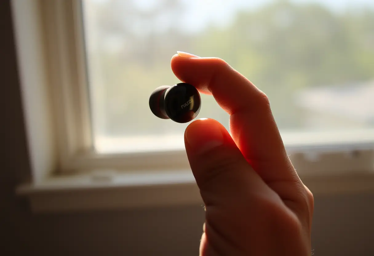 Embouts d'écouteurs noirs et ergonomiques